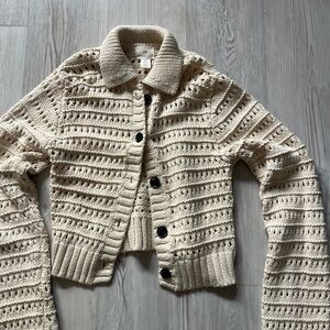 H&M Beige Knit Cardigan